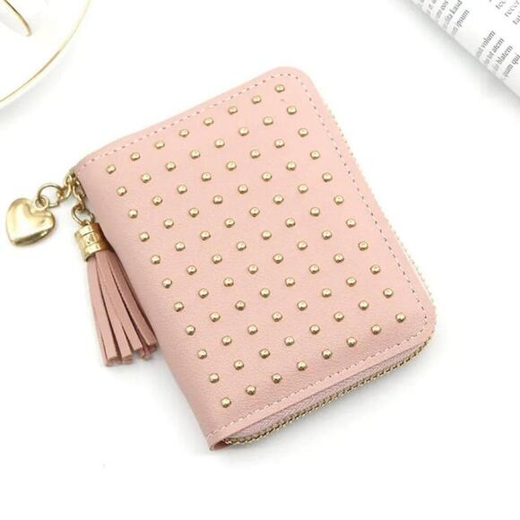 The SeekCheap Shop Accessories - Studded Women's Zipper Wallet In Pink